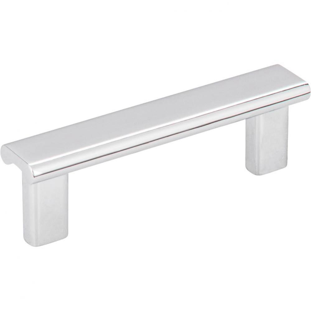 3'' Center-to-Center Polished Chrome Square Park Cabinet Pull