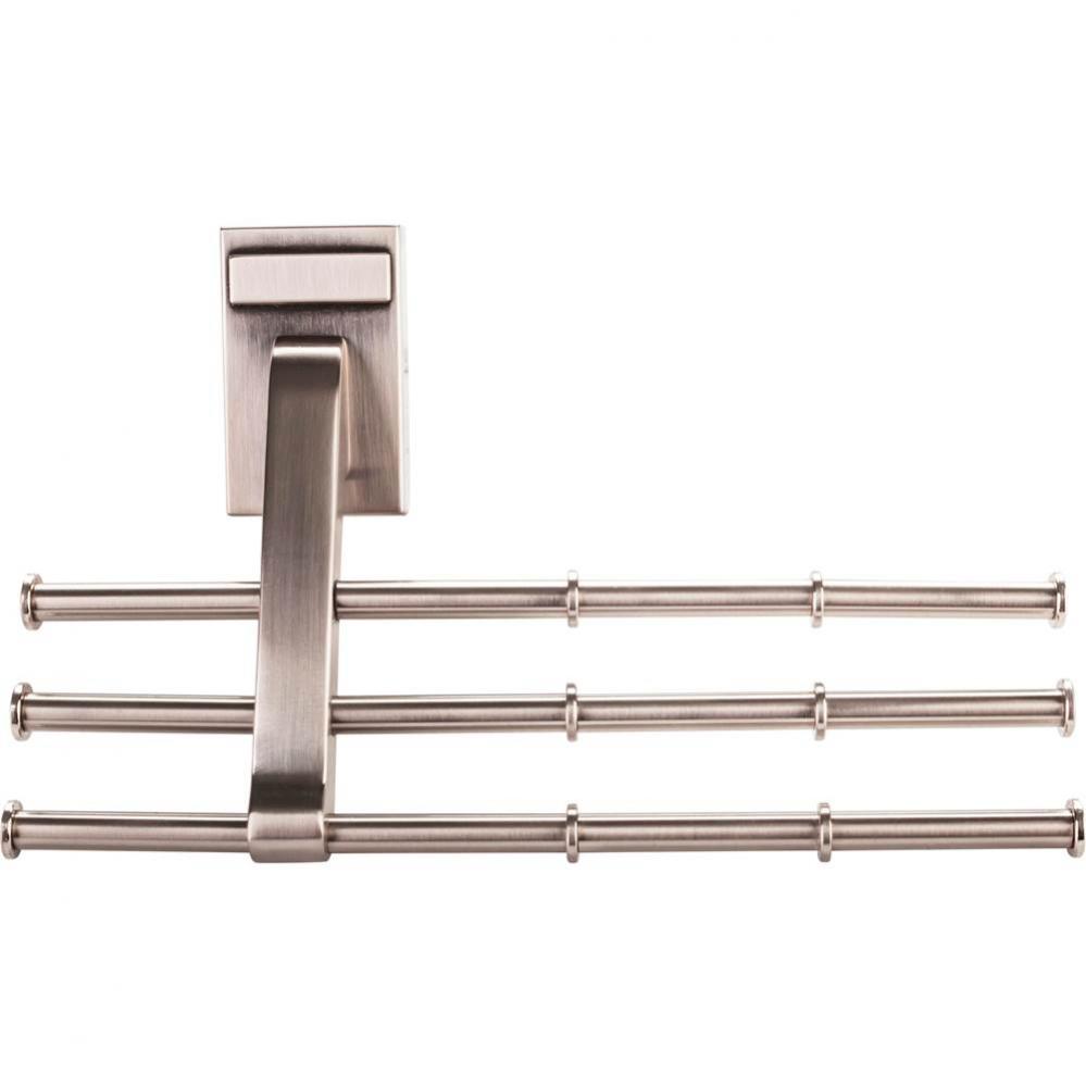 Satin Nickel Tri-Level Hook Tie Organizer