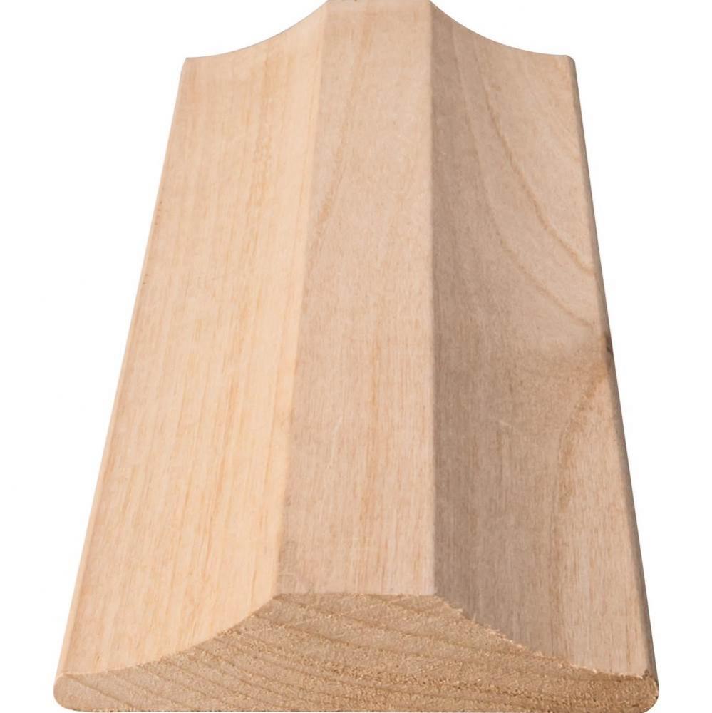 3/4'' D x 3-3/16'' H Hard Maple Stemware Rail Moulding