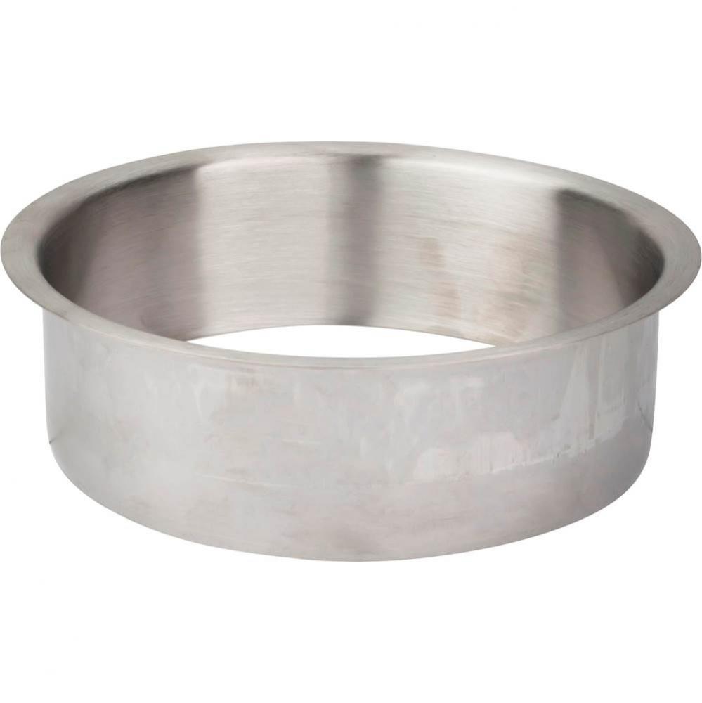 6'' Diameter 2'' Height Brushed Stainless Steel Trash Can Ring