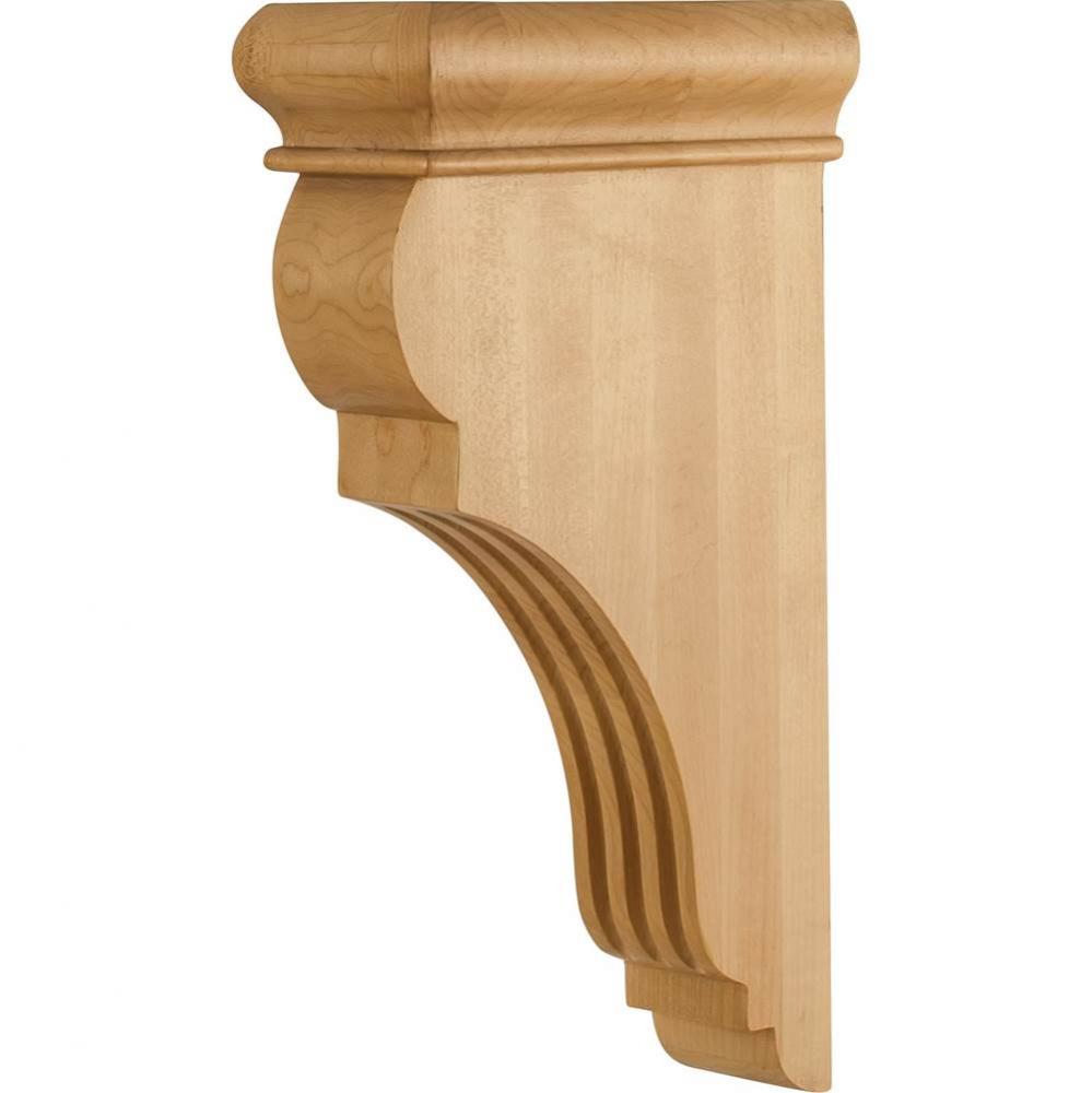 3'' W x 6-1/2'' D x 12'' H Maple Fluted Corbel