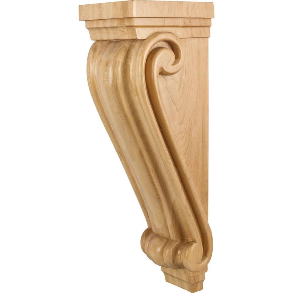 6-3/4'' W x 7-5/8'' D x 22'' H Cherry Scrolled Corbel