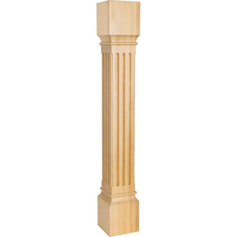 5'' W x 5'' D x 35-1/2'' H Cherry Fluted Post