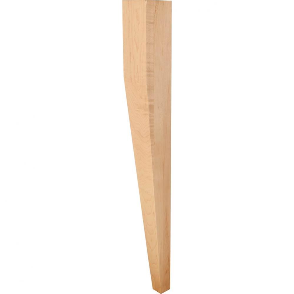 3-1/2'' W x 3-1/2'' D x 25-1/4'' H Alder Two Side Tapered Post