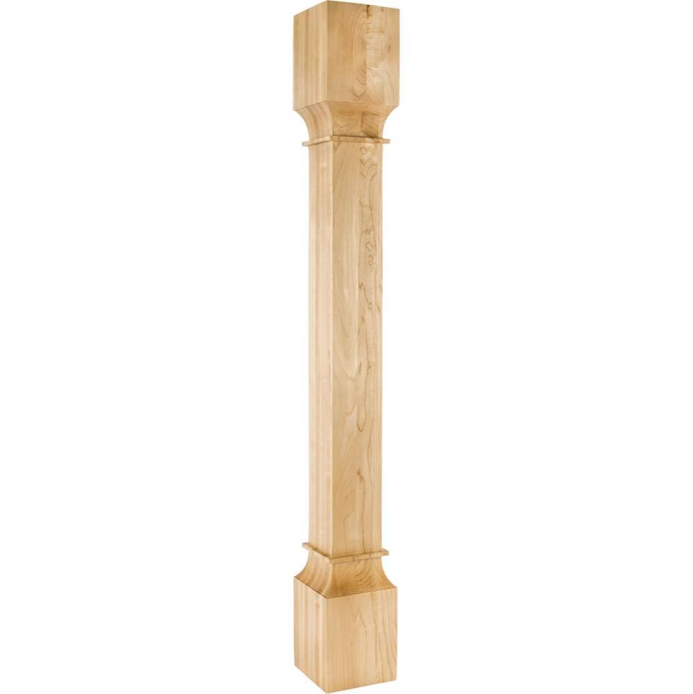 5'' W x 5'' D x 42'' H Hard Maple Square Post