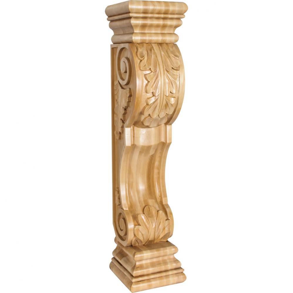 8'' W x 8'' D x 36'' H Cherry Acanthus Fireplace Corbel