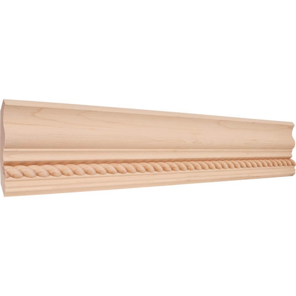 3/4'' D x 4-1/2'' H Poplar Rope Crown Moulding