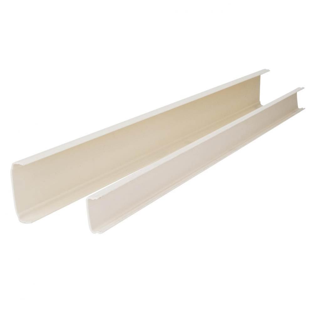 White Plastic Cover for Cabinet Member of 45 mm Height Drawer Slides