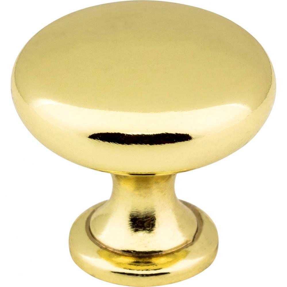 1-3/16'' Diameter Polished Brass Madison Cabinet Mushroom Knob
