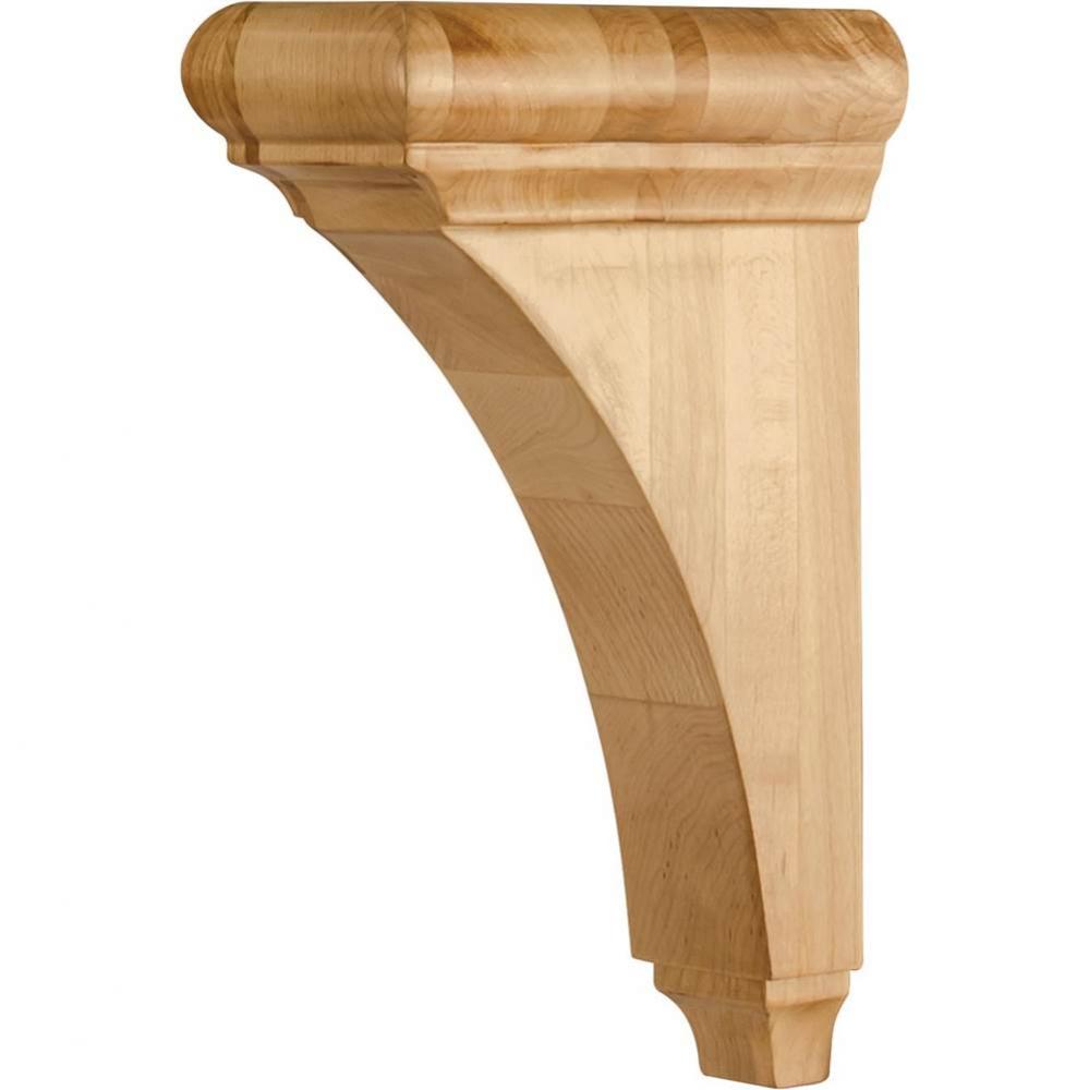 3'' W x 6-1/2'' D x 10'' H Hard Maple Minimal Bullnose Cap Corbel