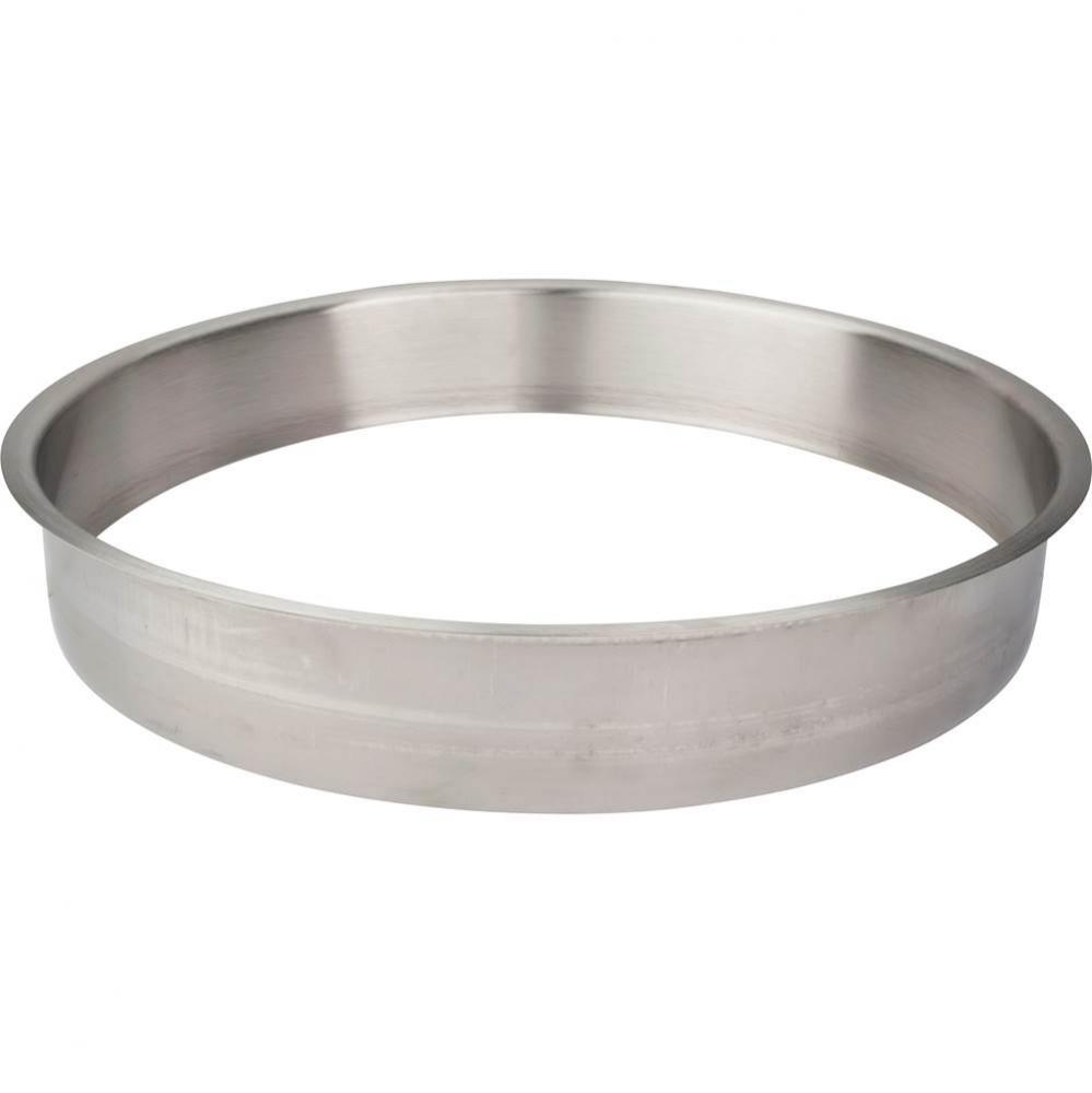 12'' Diameter 2'' Height Brushed Stainless Steel Trash Can Ring