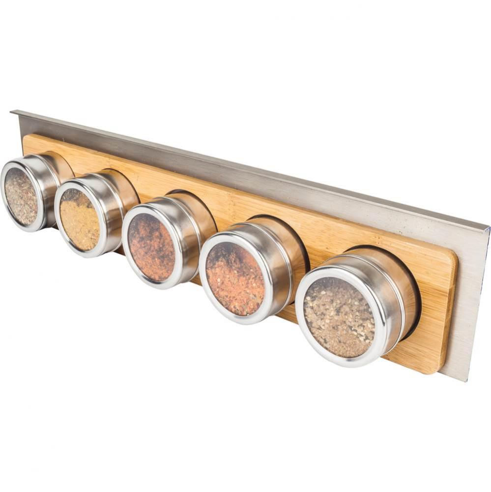 Hanging 5 Spice Bottle Shelf for Smart Rail Storage Solution