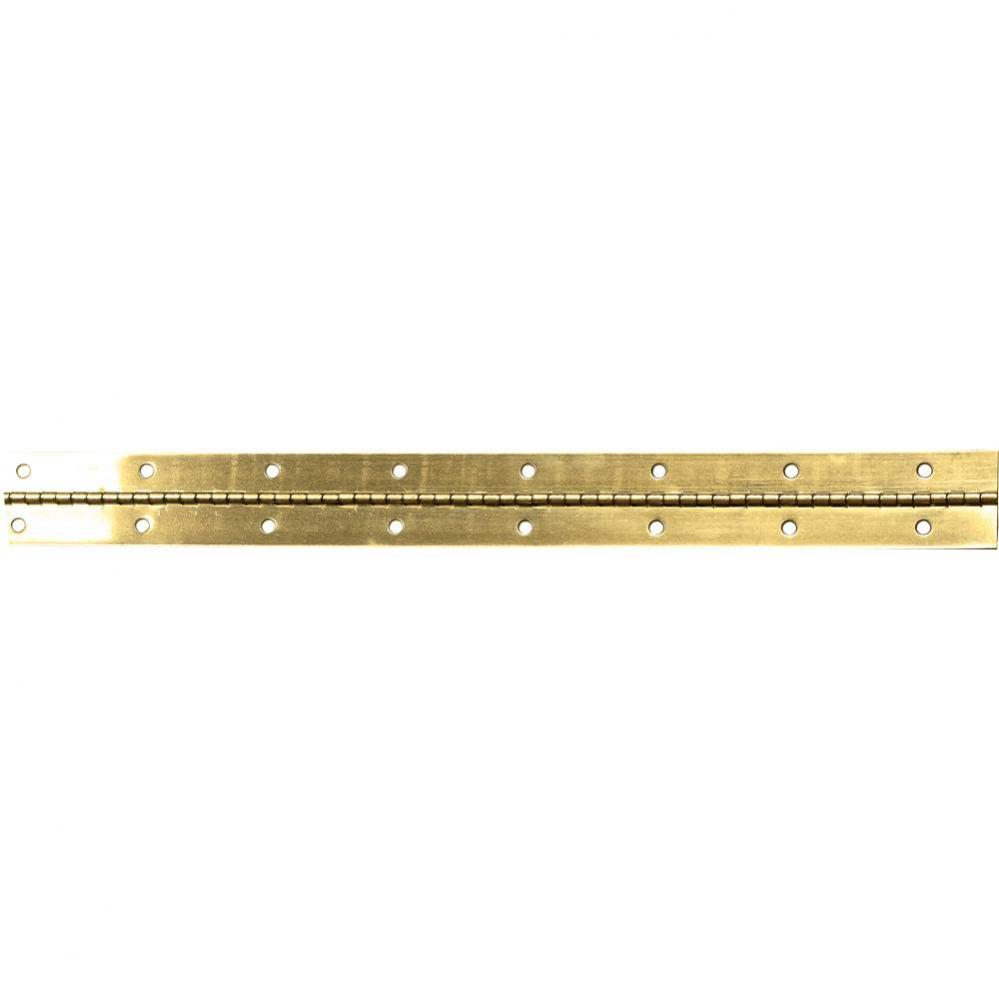 Polished Brass 1-1/2'' 21 Gauge Steel Piano Hinge in 6 ft Length