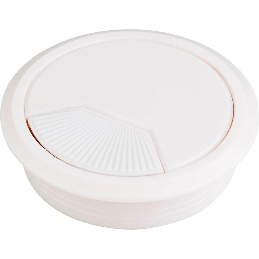 White 3 Piece Adj. Spring Closure Grommet for 75 mm Diameter Hole