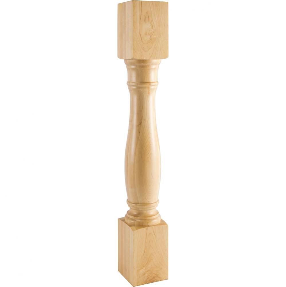 5'' W x 5'' D x 35-1/2'' H Cherry Turned Post