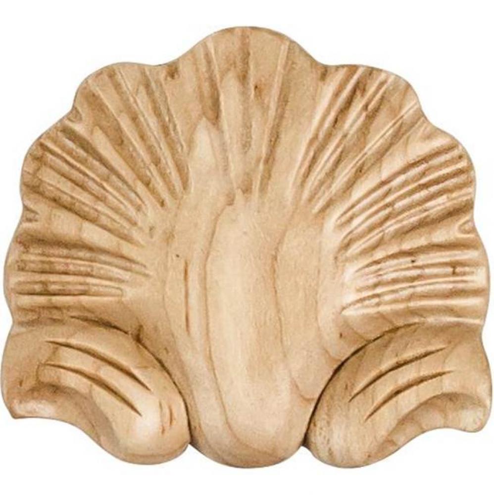 3-1/8'' W x 1/2'' D x 2-7/8'' H Maple Shell Applique