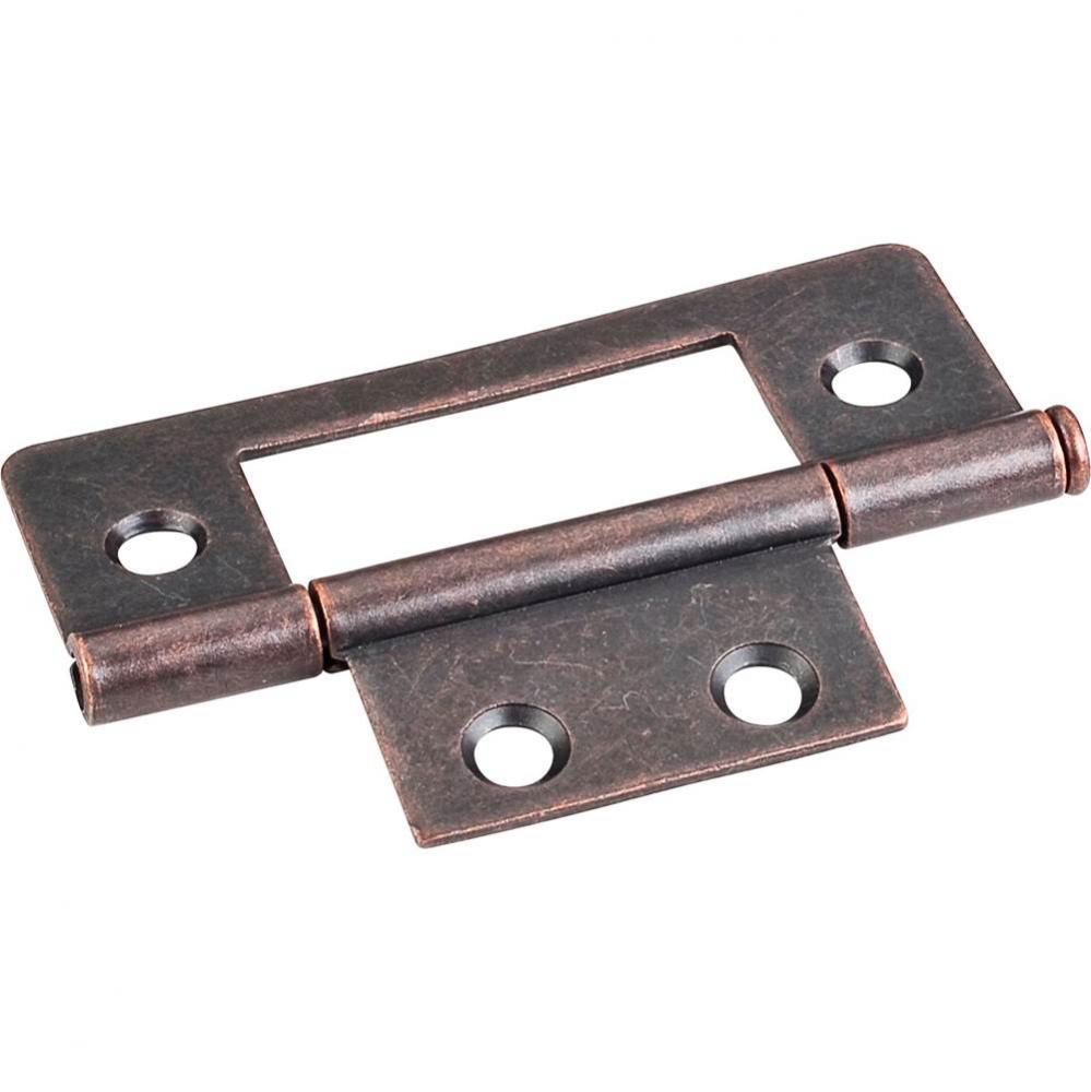 Dark Antique Copper Machined 3'' Loose Pin Non-Mortise Hinge 4 Hole