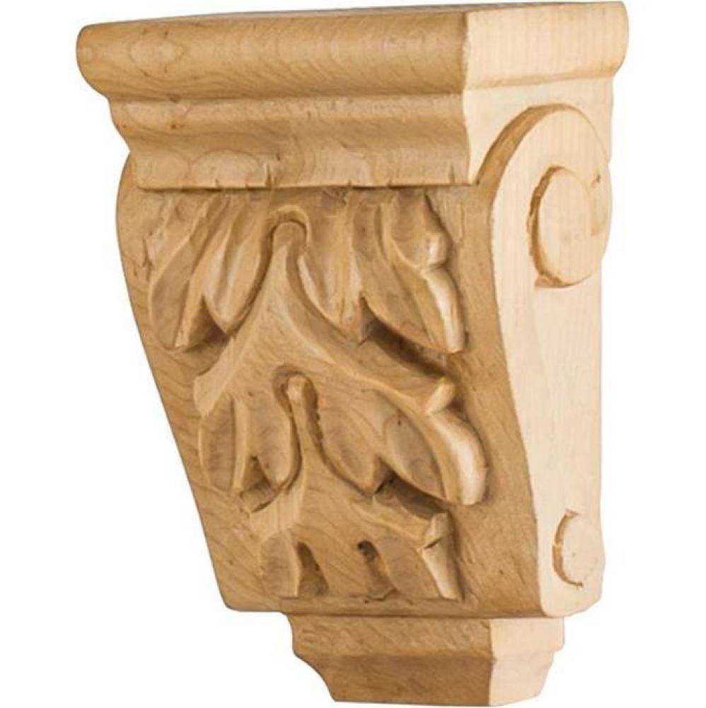 3'' W x 1-3/4'' D x 4-1/4'' H Maple Mini Acanthus Corbel