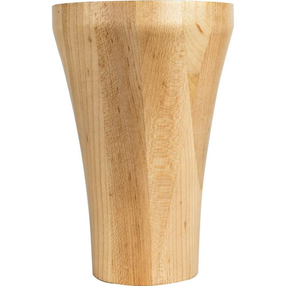 4'' W x 4'' D x 6'' H Hard Maple Contemporary Cove Bun Foot