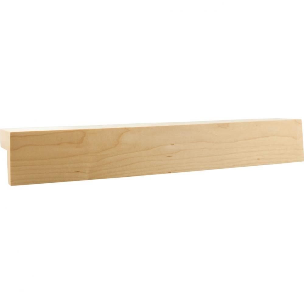 2-1/8'' D x 2'' H Oak Frameless Shaker Light Rail Moulding