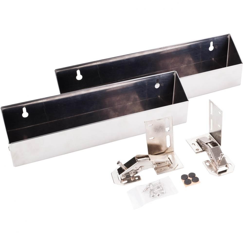 11'' Stainless Steel Tip-Out Tray Kit for Sink Front