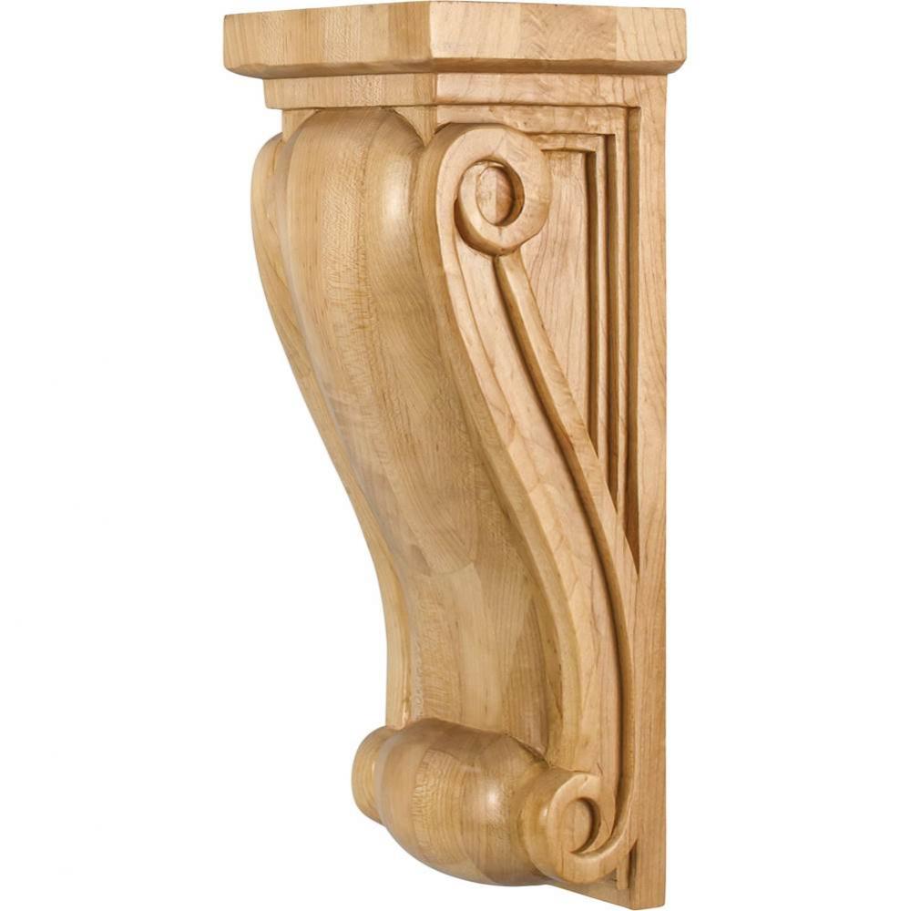 5-1/2'' W x 5'' D x 14'' H Rubberwood Neo Gothic Corbel