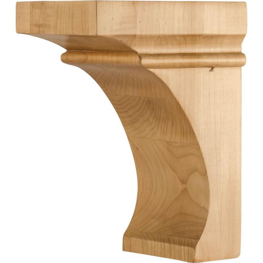 4'' W x 6'' D x 8'' H Rubberwood Cove Corbel