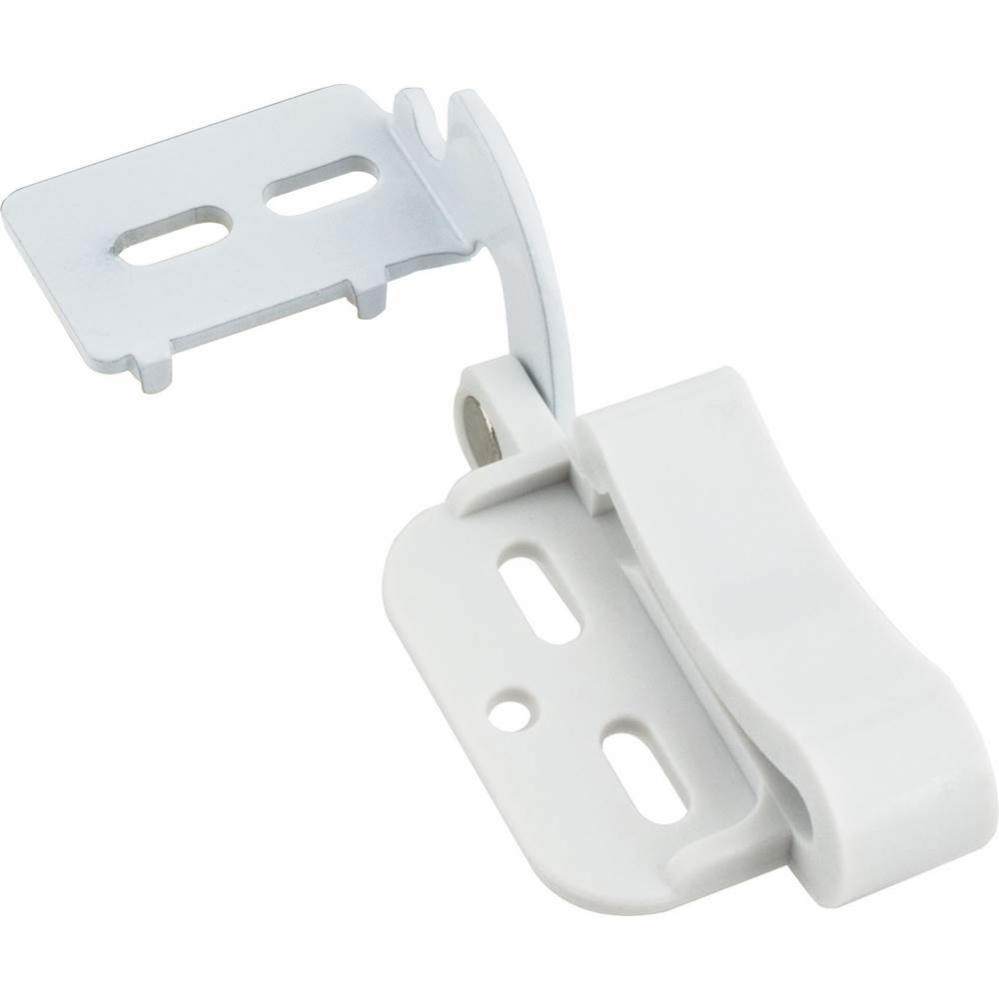 Self-Closing Non-Wrap Concealed Hinge White Plastic 1/2'' Overlay