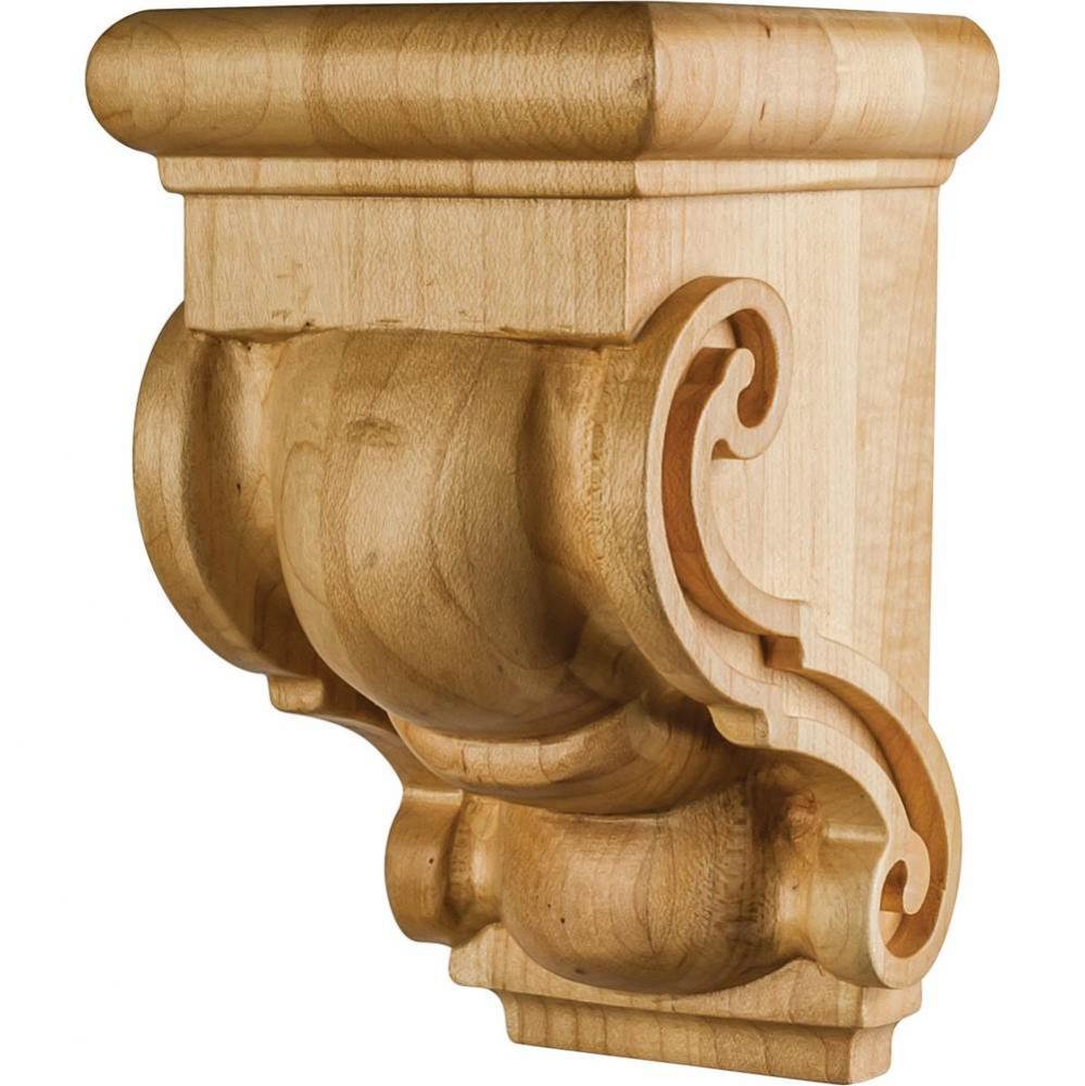 3-1/16'' W x 3-1/16'' D x 5'' H Hard Maple Scrolled Corbel