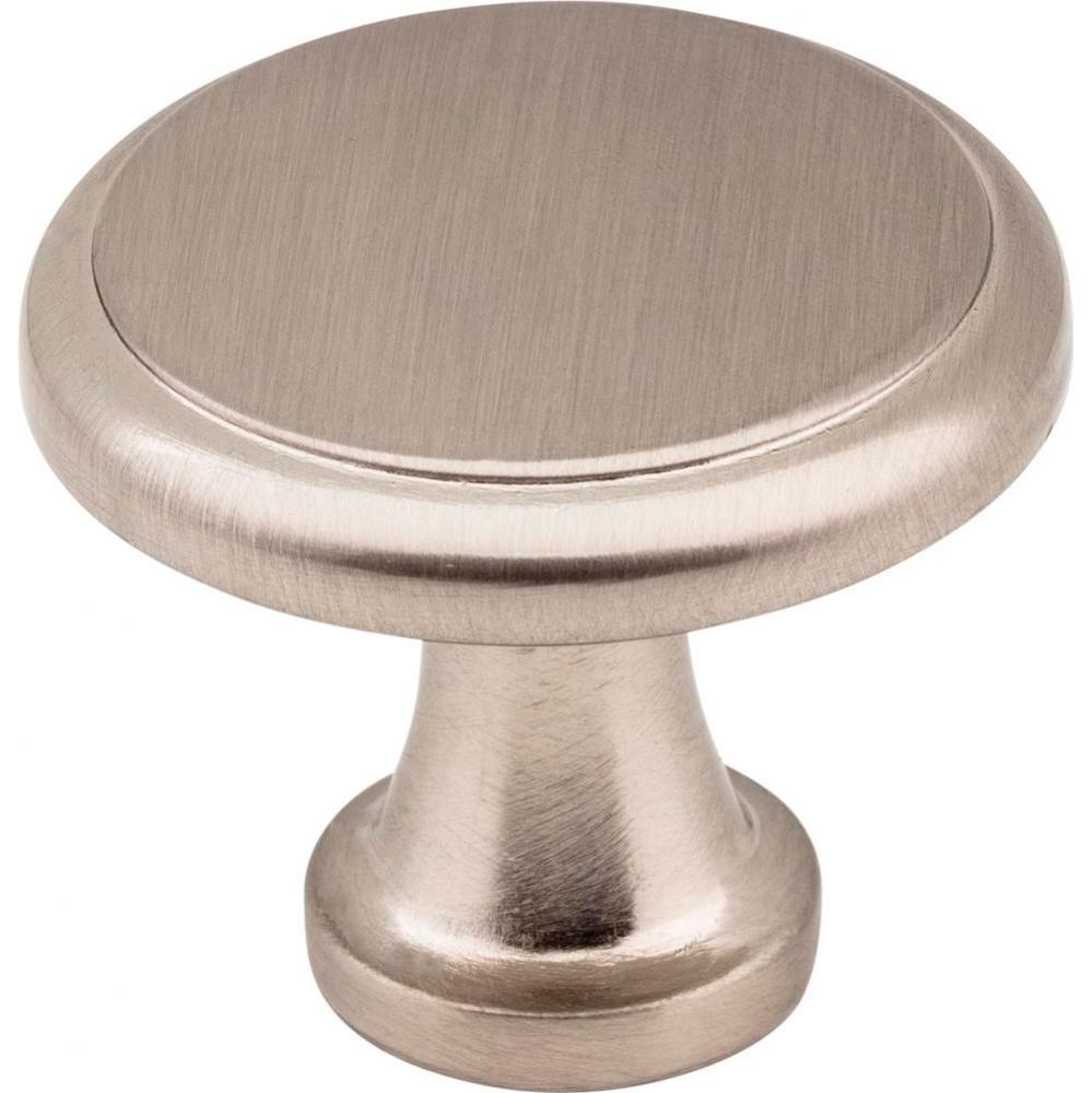 1-3/16'' Diameter Satin Nickel Kenner Cabinet Mushroom Knob