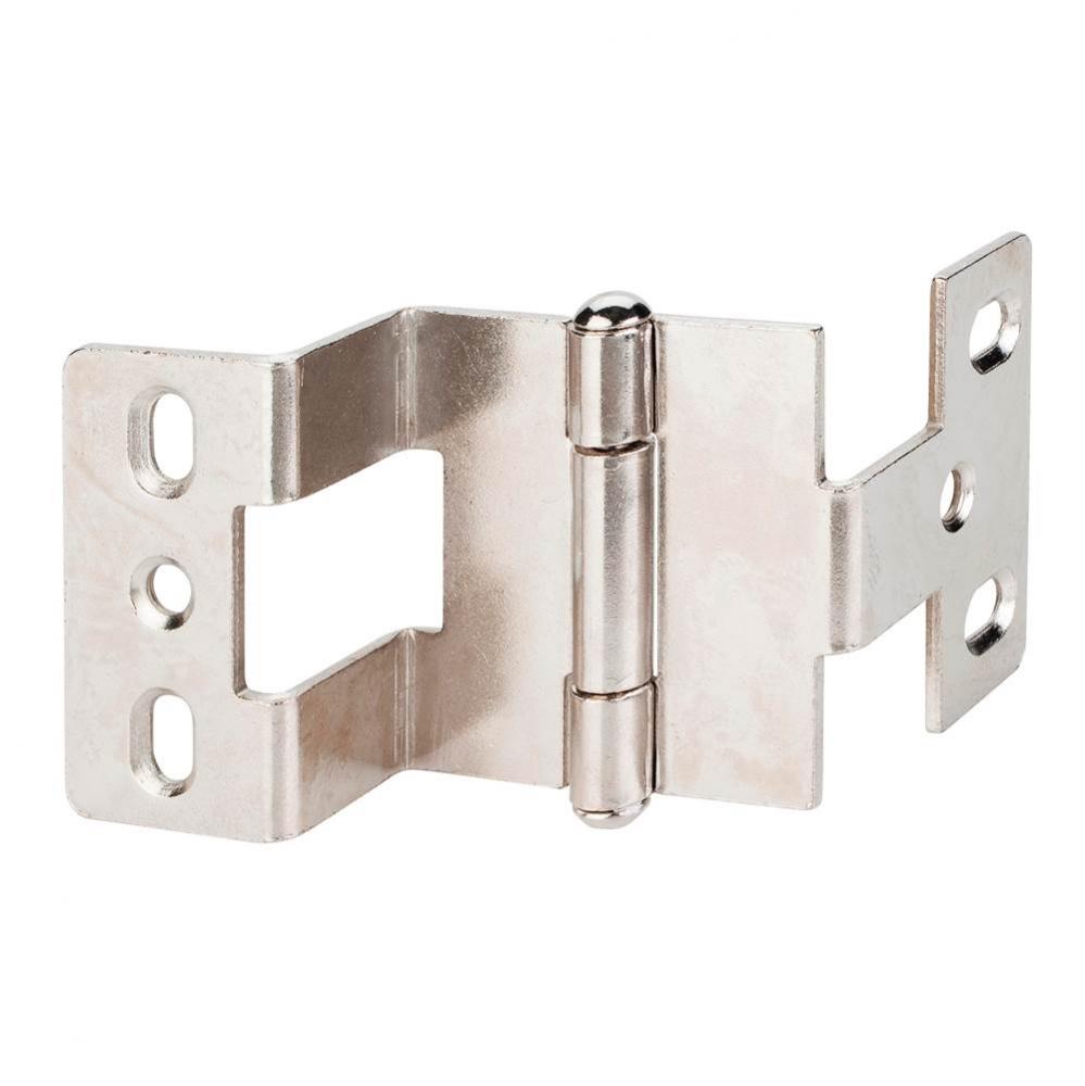 Bright Nickel Heavy Duty 3-Knuckle 270 Degree 3/4'' x 3/4'' Hinge 19 mm x 19 m