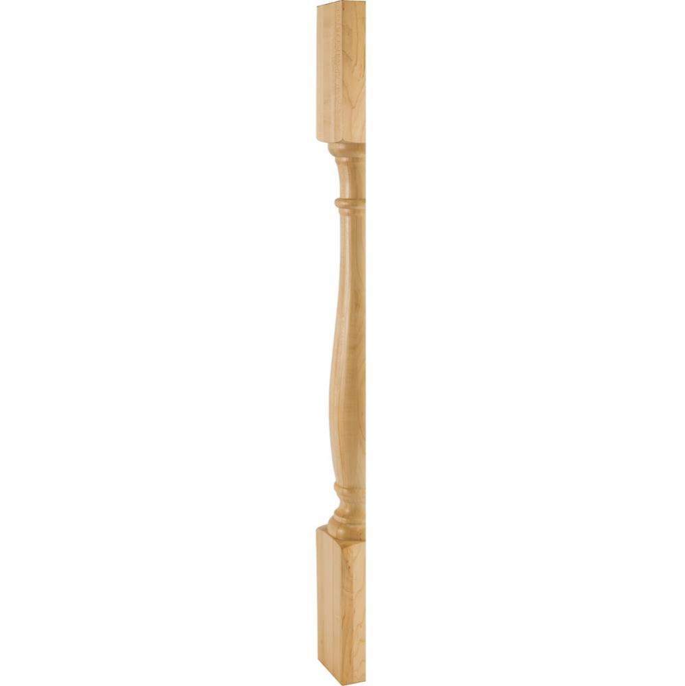 3-1/2'' W x 1-3/4'' D x 35-1/2'' H White Birch Split Turned Post