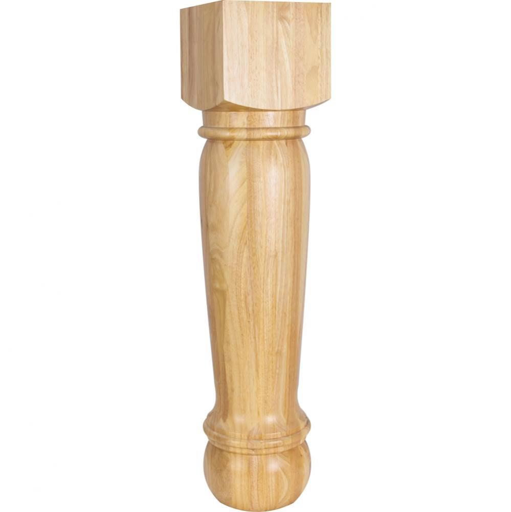 8'' W x 8'' D x 35-1/2'' H Rubberwood Turned Post