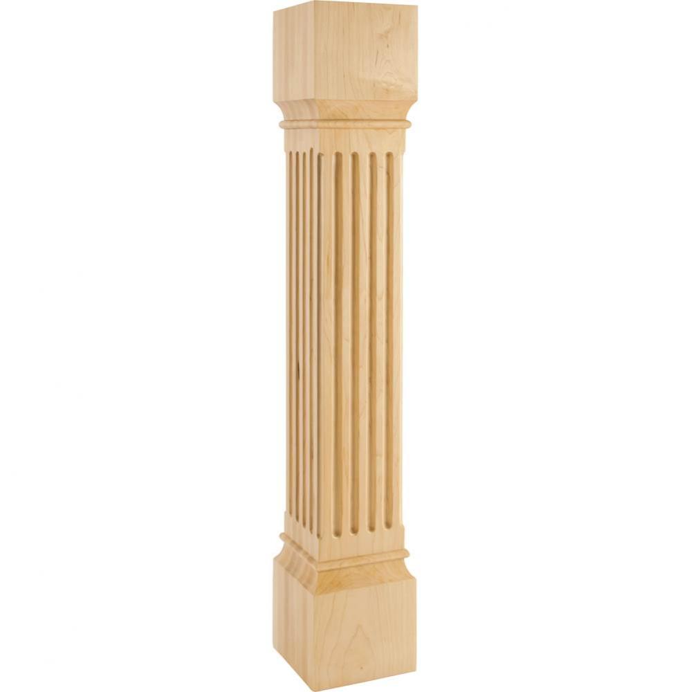 6'' W x 6'' D x 35-1/2'' H Cherry Fluted Post