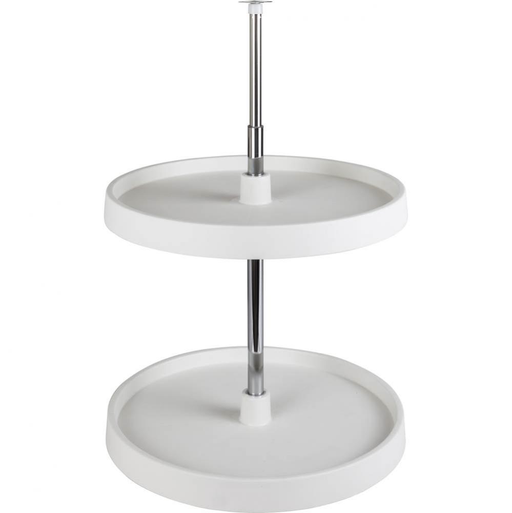 28'' Round Two-Shelf Plastic Lazy Susan Set