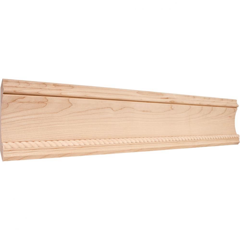 3/4'' D x 4-7/8'' H Hard Maple Rope Crown Moulding