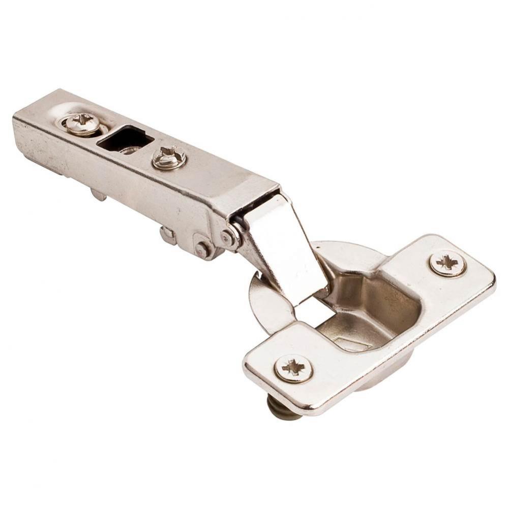 110 degree Standard Duty Full Overlay Screw Adjustable Self-close Hinge with Press-in 8 mm Dowels