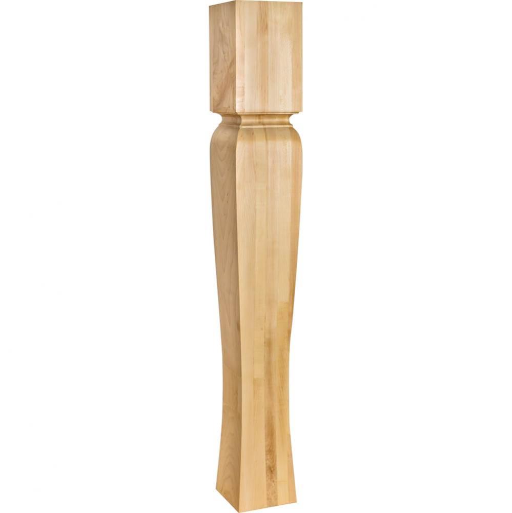 5'' W x 5'' D x 35-1/2'' H Rubberwood Tapered Arts and Crafts Post