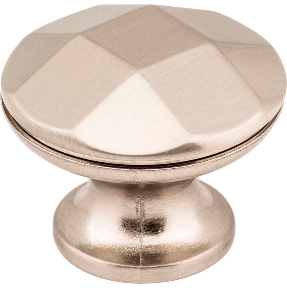 1-3/16'' Diameter Satin Nickel Faceted Geometric Drake Cabinet Knob