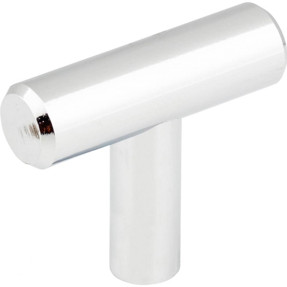 1-9/16'' Overall Length Polished Chrome Naples Cabinet ''T'' Knob