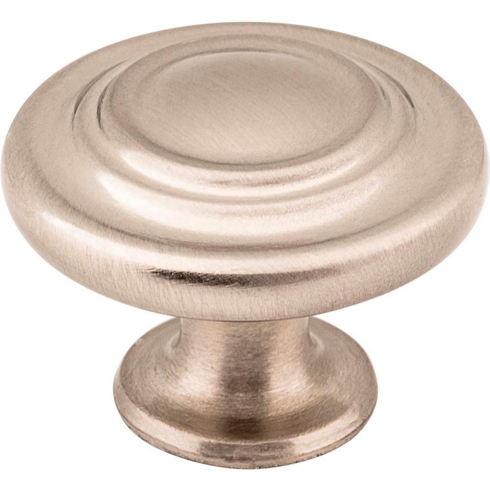 1-5/16'' Diameter Satin Nickel Round Arcadia Cabinet Knob