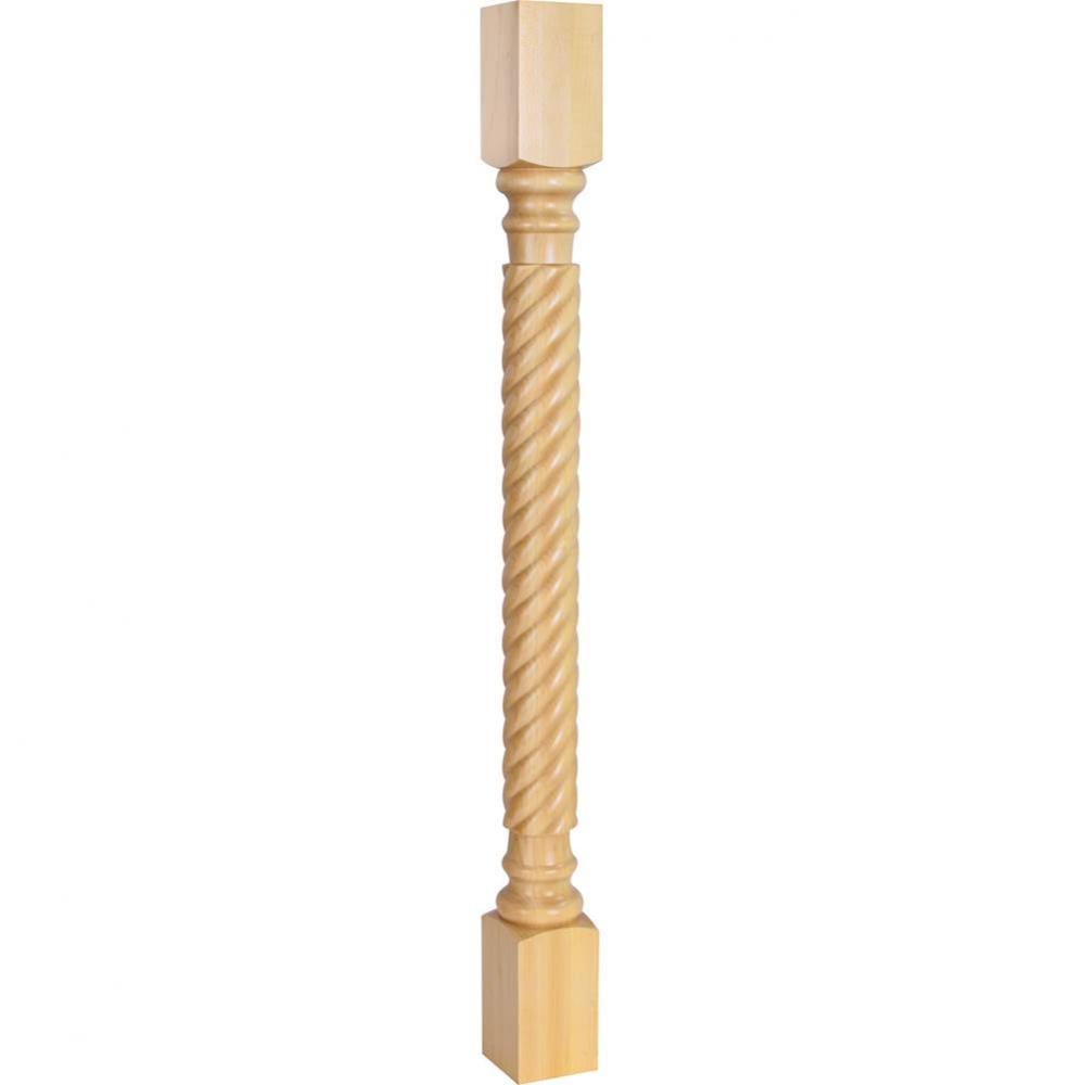 3'' W x 3'' D x 35-1/2'' H Cherry Rope Post