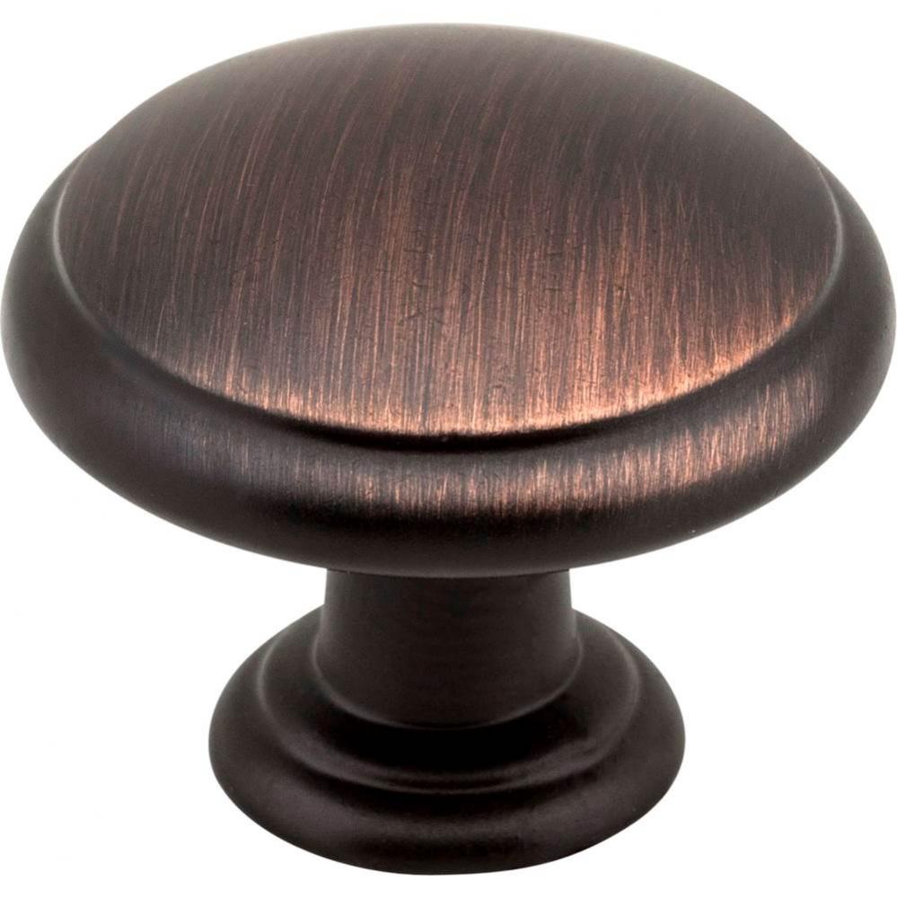 1-3/16'' Diameter Brushed Oil Rubbed Bronze Gatsby Cabinet Mushroom Knob