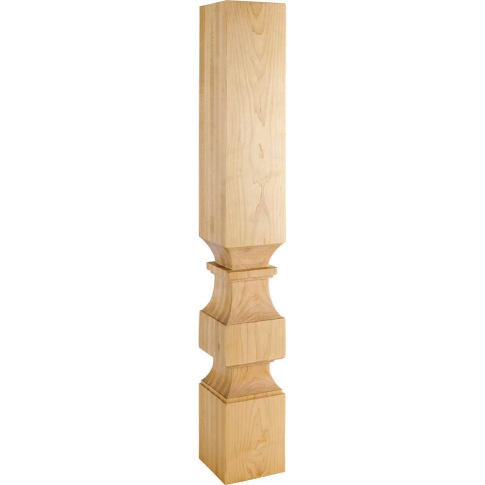 5'' W x 5'' D x 35-1/2'' H Rubberwood Greek Post