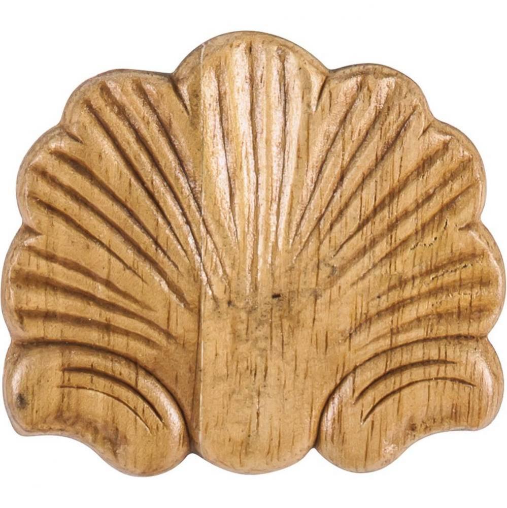 3-1/4'' W x 5/16'' D x 3'' H Rubberwood Pressed Shell Applique