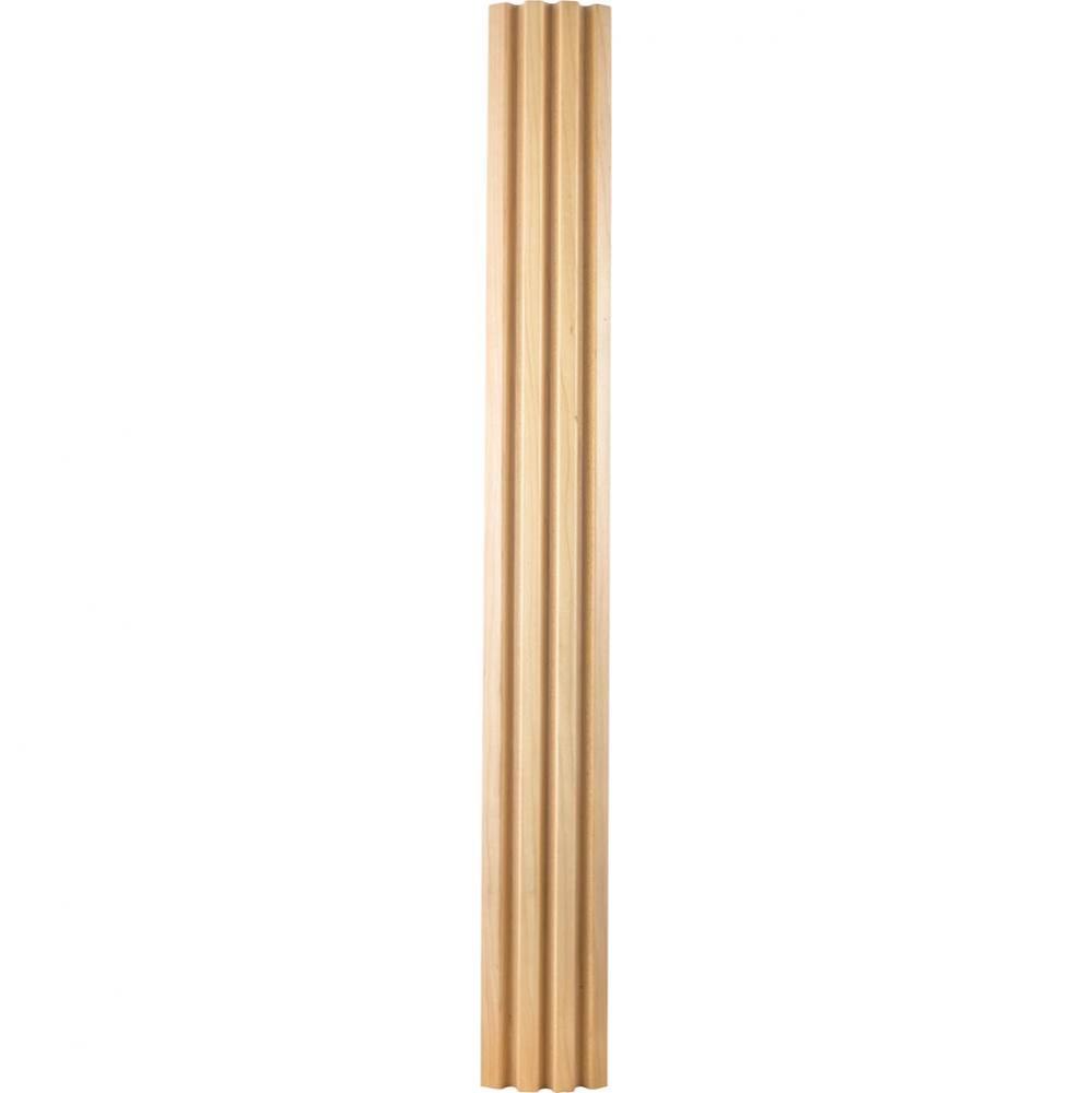 3/4'' D x 2-3/4'' H Poplar Fluted Corner Moulding