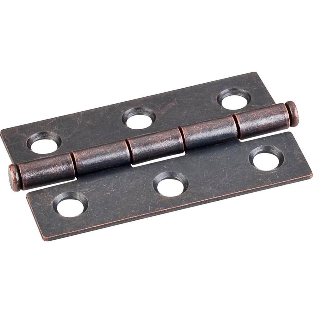 Dark Antique Copper Machined 2-1/2'' x 1-1/2'' Single Half Swaged Butt Hinge