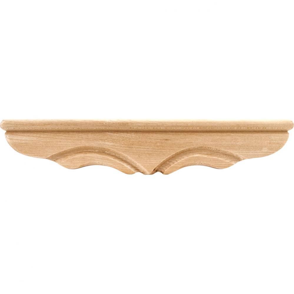 11-3/8'' W x 1-3/4'' D x 2-1/4'' H Maple Middle Rounded Pedestal Foo