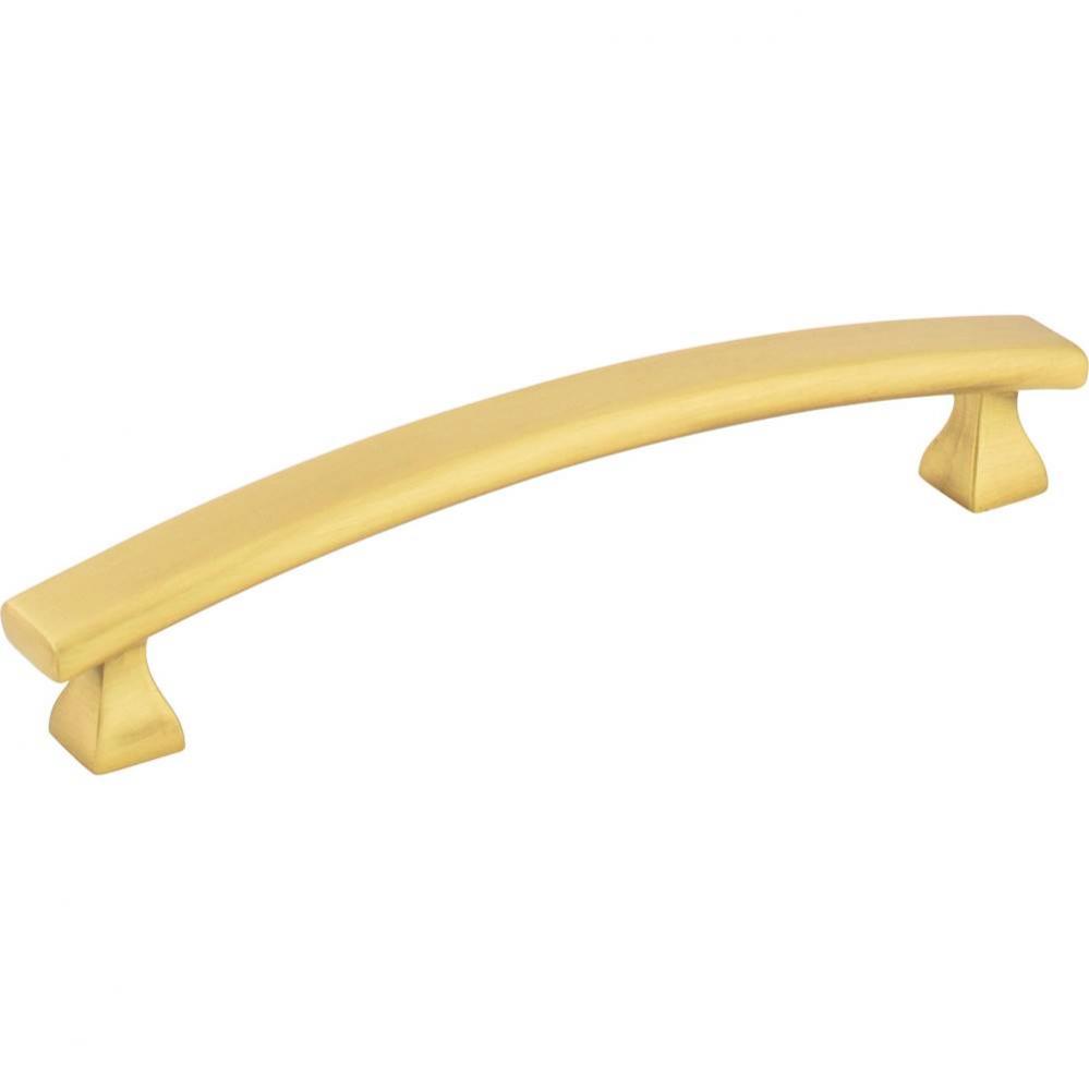 128 mm Center-to-Center Brushed Gold Square Hadly Cabinet Pull