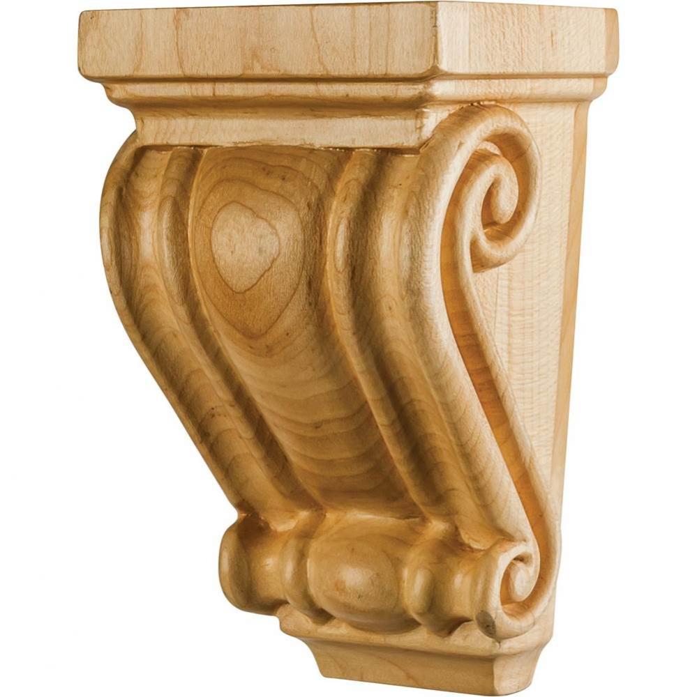 3'' W x 2-1/2'' D x 5'' H Cherry Scrolled Corbel